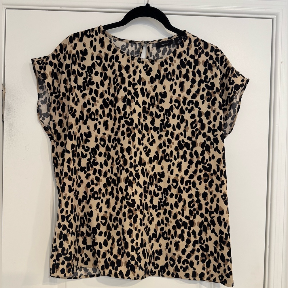 Halogen Leopard Print Women's M Top